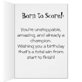 *~* AP94 17 Hockey Girl Player Cute Birthday Card (Intérieur (Droit))