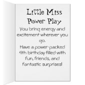 *~* AP94 18 Hockey Girl Player Cute Birthday Card (Intérieur (Droit))