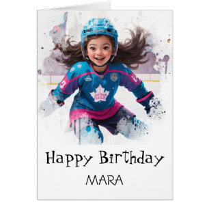 *~* AP94 21 Carte d'anniversaire pour fille joueus