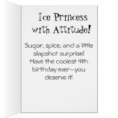 *~* AP94 22  Hockey Girl Player Cute Birthday Card (Intérieur (Droit))
