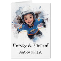*~* AP94 9 Schattig Hockey Meisje Verjaardag Perso