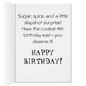 *~* AP94 Cute 5 Hockey Girl  Personalize Birthday (Intérieur (Droit))