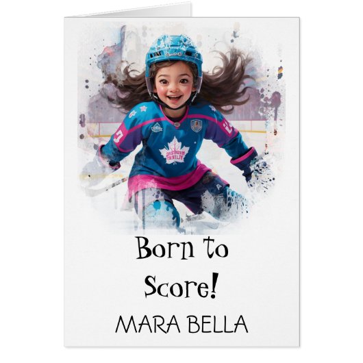 *~* AP94 Mignonne Hockey Girl 21 Personnaliser Ann (Devant)