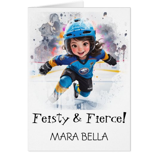 *~* AP94 Mignonne Hocky Girl 18 Personnaliser Anni (Devant)