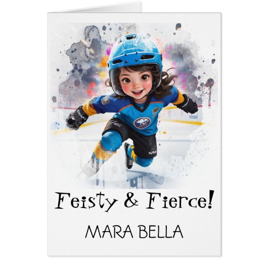 *~* AP94 Mignonne Hocky Girl 1 Personnaliser Anniv (Devant)