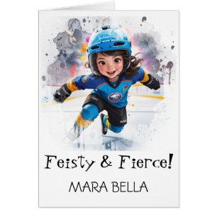 *~* AP94 Schattig Hockey Meisje 18 Personaliseer V