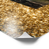 *~ AP95 Whimsical Woman Gouden Glitter Bloemen Foto Afdruk (Hoek)