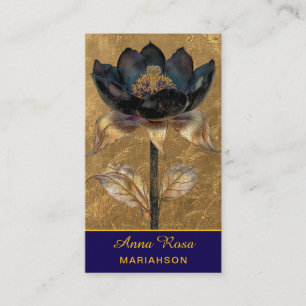 *~* AP98 Elegante Bloem Goud 30 Rijke QR Bloem Visitekaartje