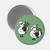 AP- Geweldige Schaap Spelen Bagpipes Magneet (Voorkant / Achterkant)