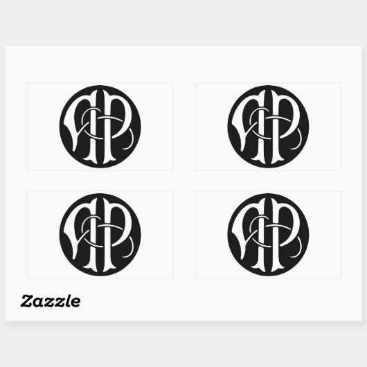 AP-monogram Rechthoekige Sticker (Vel)