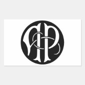 AP-monogram Rechthoekige Sticker (Voorkant)