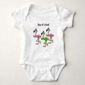 AP - Roze en Groene Baby van Flamingos Romper (Voorkant)