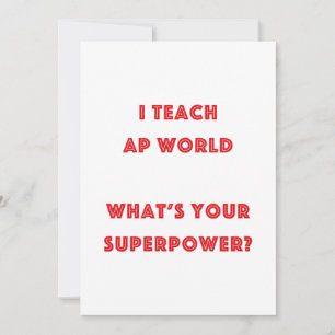 AP Wereld Geschiedenis Docent Superkracht