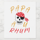 apa Au Rhum Drinker Funny Humor Wijn Etiket (Enkel label)