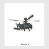 Apache, AH-64, aanvalshelikopter Sticker (Vel)