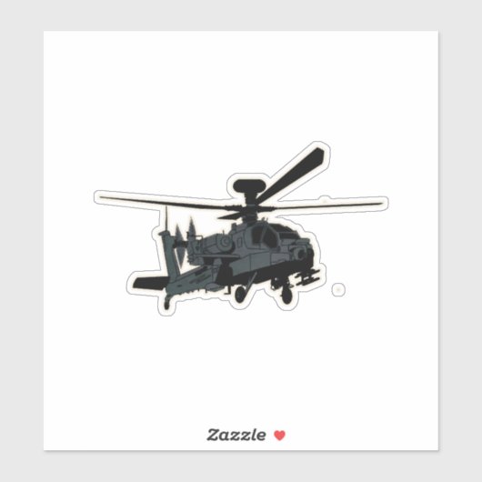Apache, AH-64, aanvalshelikopter Sticker (Vel)