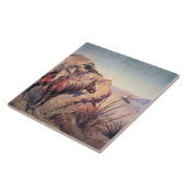 Apache Ambush (olie op doek) Tegeltje (Zijkant)