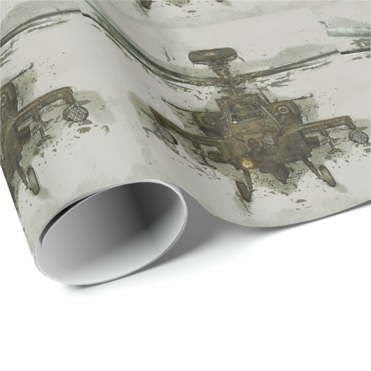 Apache Attack Helikopter Cadeaupapier (Rol Hoek)