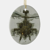 Apache Attack Helikopter Keramisch Ornament (Rechts)