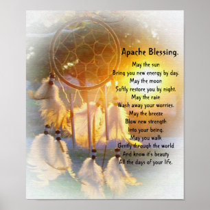 Apache Blessing dreamcatcher Poster