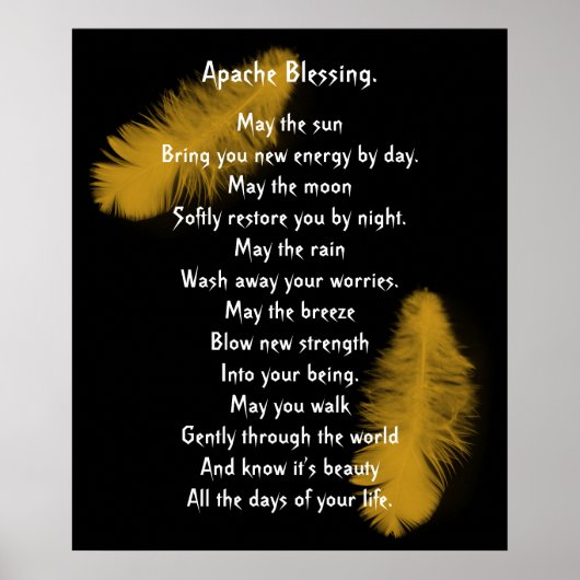 Apache Blessing gouden veer Poster (Voorkant)
