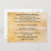Apache bruiloft zegening oud papier 3 briefkaart (Voorkant / Achterkant)