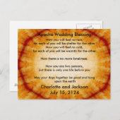 Apache bruiloft zegening oud papier briefkaart (Voorkant / Achterkant)