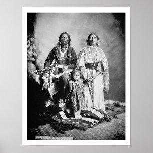 Apache Chief Antonio Maria met zijn gezin, 1897 ( Poster