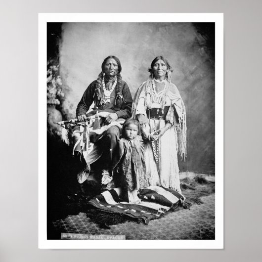 Apache Chief Antonio Maria met zijn gezin, 1897 ( Poster (Voorkant)