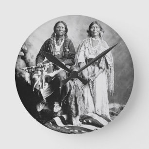 Apache Chief Antonio Maria met zijn gezin, 1897 ( Ronde Klok