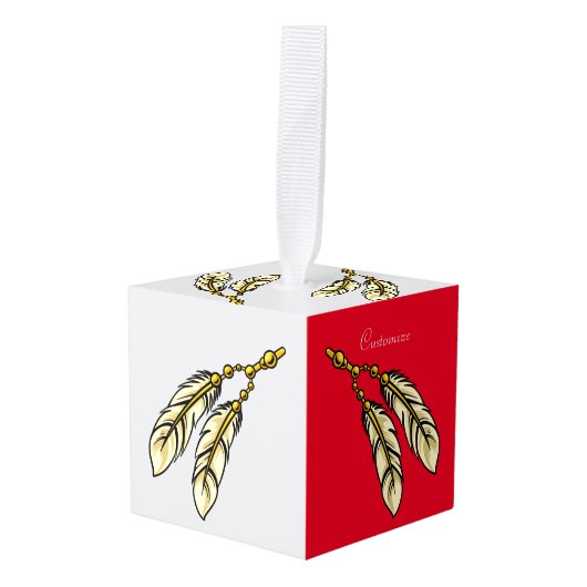 Apache Feathers Thunder_Cove Kubus Ornament (Voorkant hoekig)