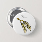 Apache Feathers Thunder_Cove Ronde Button 5,7 Cm (Voorkant /achterkant)