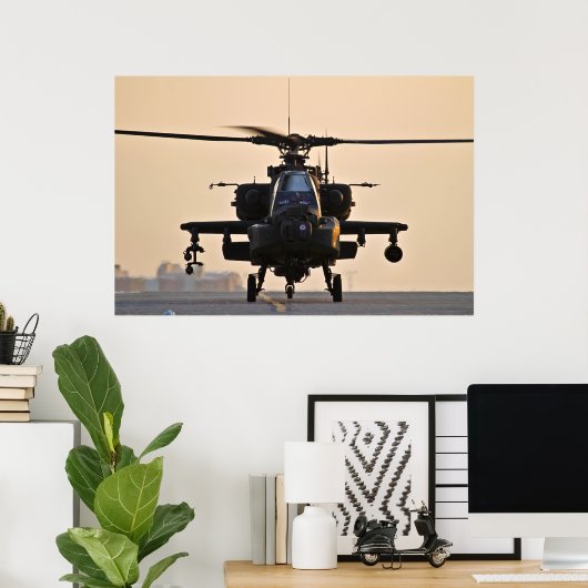 Apache Head on Poster (Thuiskantoor)