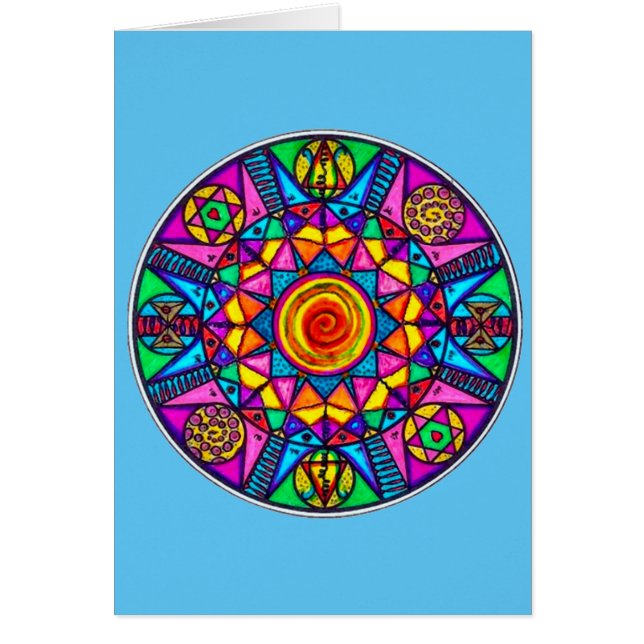 Apache Healing Prayer Medicine Mandala Kaart (Voorkant)