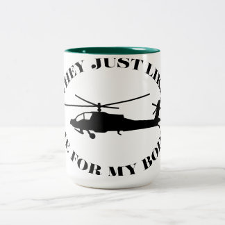 Apache Helicopter drôle de tasse