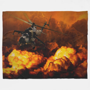 APACHE HELICOPTER FLEECE DEKEN