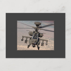 Apache Helikopter Luchtvleugels Bestemming Briefkaart