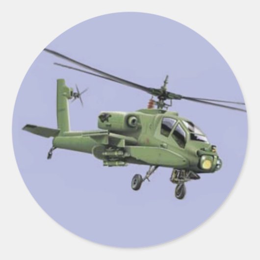 Apache Helikopter sticker (Voorkant)