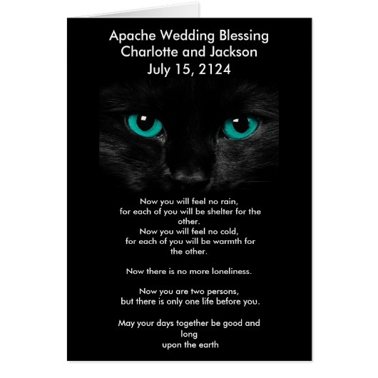 Apache Mariage Bénédiction Chat Noir (Devant)
