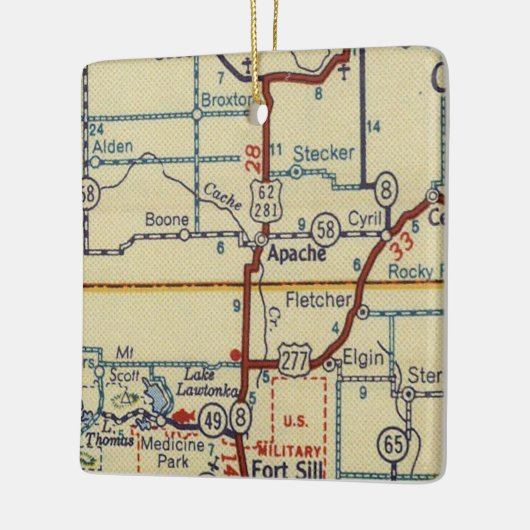 Apache OK Map Keramisch Ornament (Links)