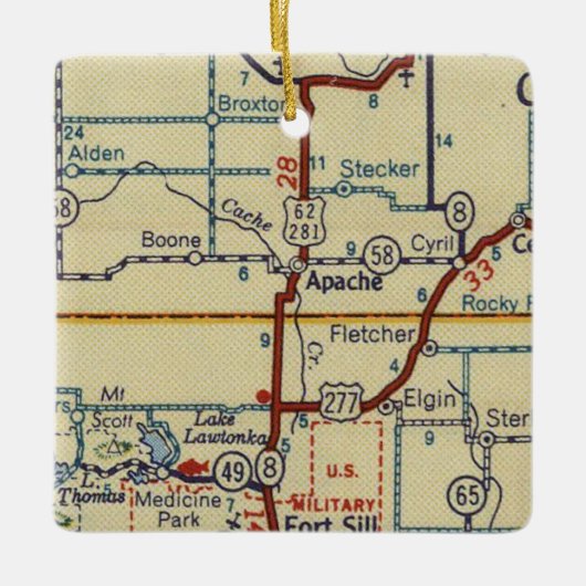 Apache OK Map Keramisch Ornament (Voorkant)