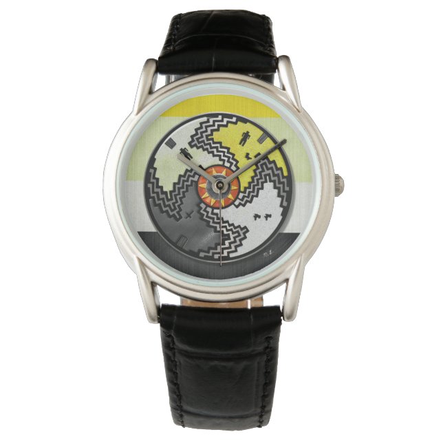 Apache Pride Native American Tribal Horloge (Voorkant)