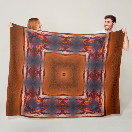 Apache Shaman Native Desert Tribal Spirit Mandala Fleece Deken (In situ)