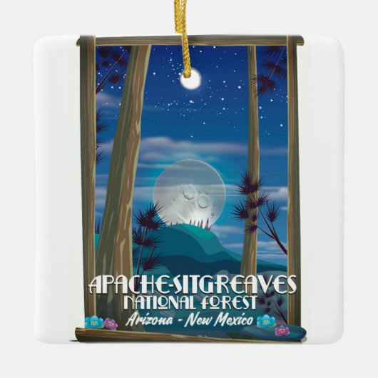 Apache-Sitgreaves National Forest Keramisch Ornament (Voorkant)