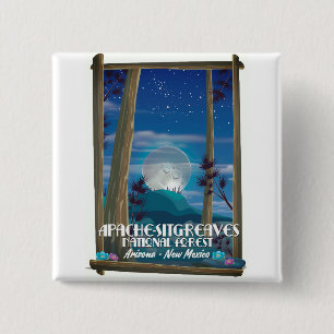 Apache-Sitgreaves National Forest Vierkante Button 5,1 Cm