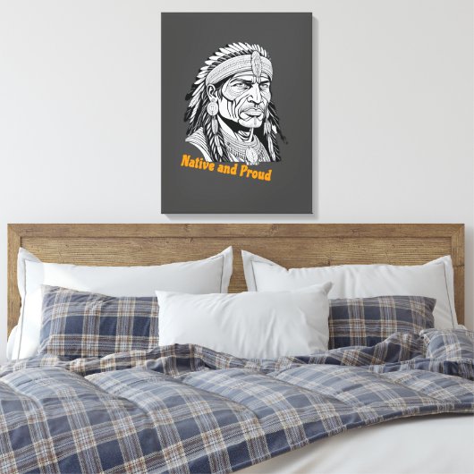 Apache Streched Canvas afdrukken (Insitu (Slaapkamer))