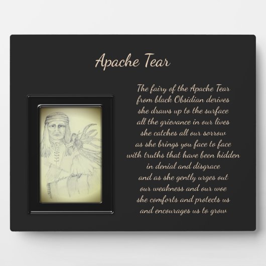 Apache Tear Crystal Fairy Fotoplaat (Voorkant)