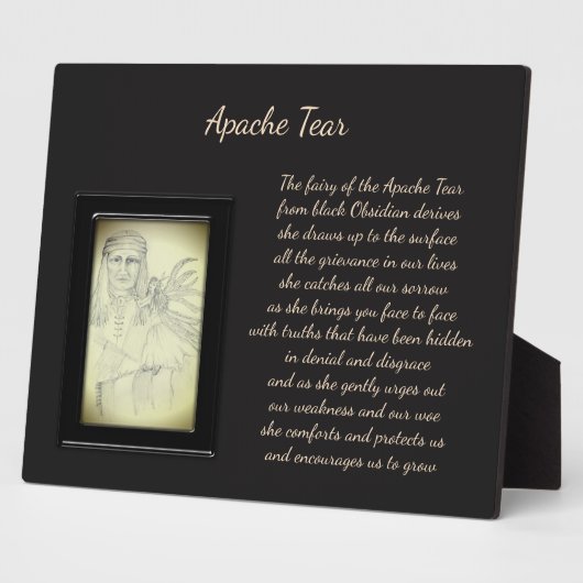 Apache Tear Crystal Fairy Fotoplaat (Zijkant)