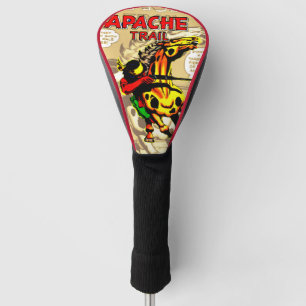 Apache Trail #1, Inheemse Amerikaan met banner Golfheadcover