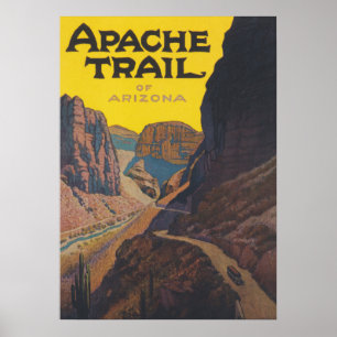Apache Trail in Arizona Vintage Reisposter Poster